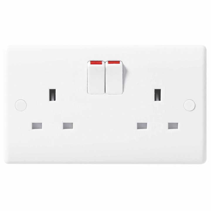 BG Nexus Moulded 2 Gang 13A Switched Socket SP