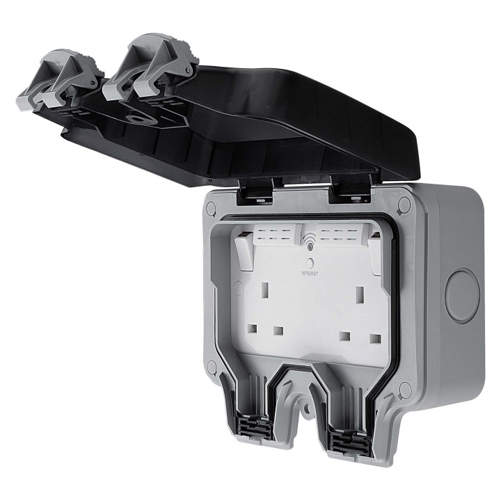 BG Weatherproof 2 Gang WiFi Extender Socket