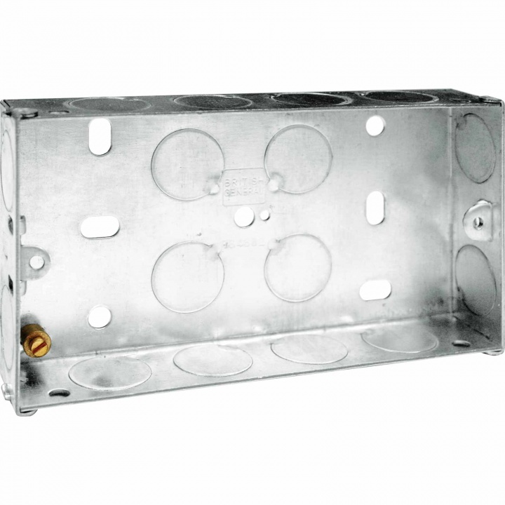 BG 2 Gang 25mm Steel Knockout Box Selco