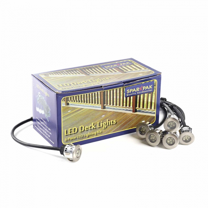 LED Deck Light Kit With 6 Lights - Blue