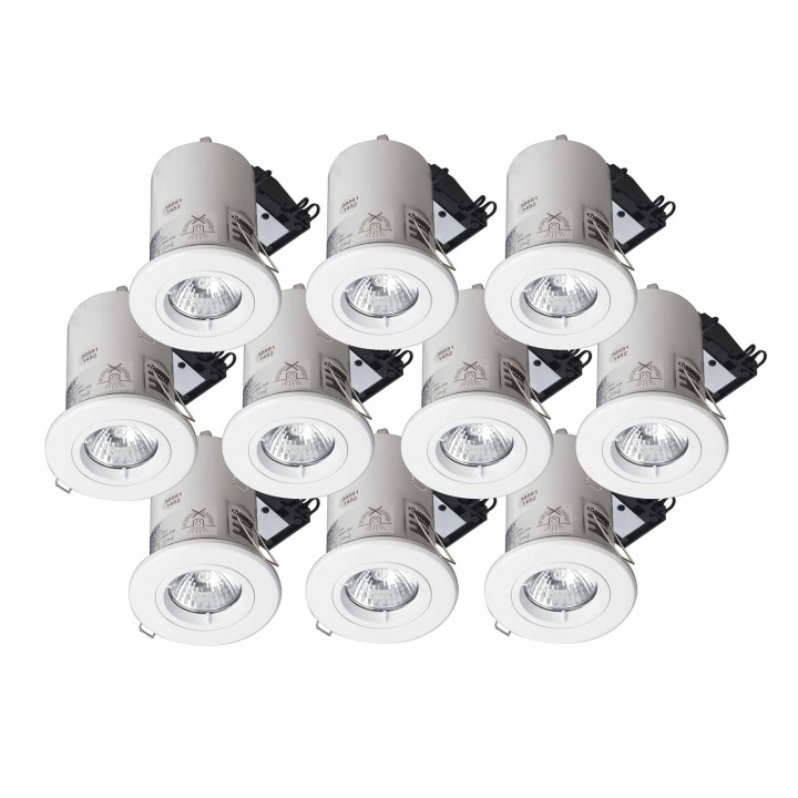 Robus Fire Rated Fixed Downlight Contractor Pack White PK10
