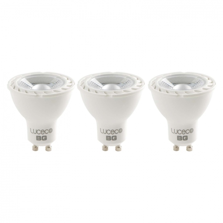 Luceco LED GU10 Lamps 5W Warm White Dimmable Pk 3