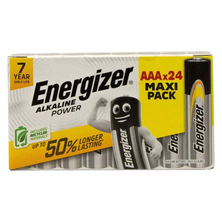Energizer Alkaline Power AAA Batteries Pack of 24