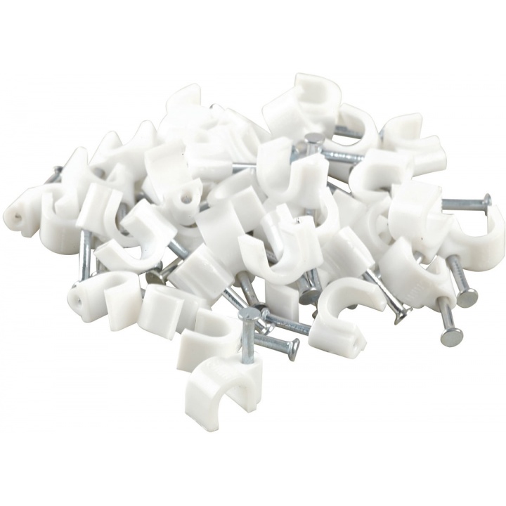 7mm White Round Clips Pk 20