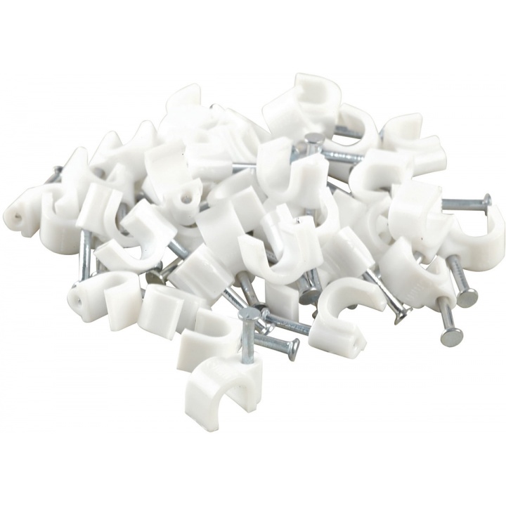 3.5mm White Round Clips Pk 100