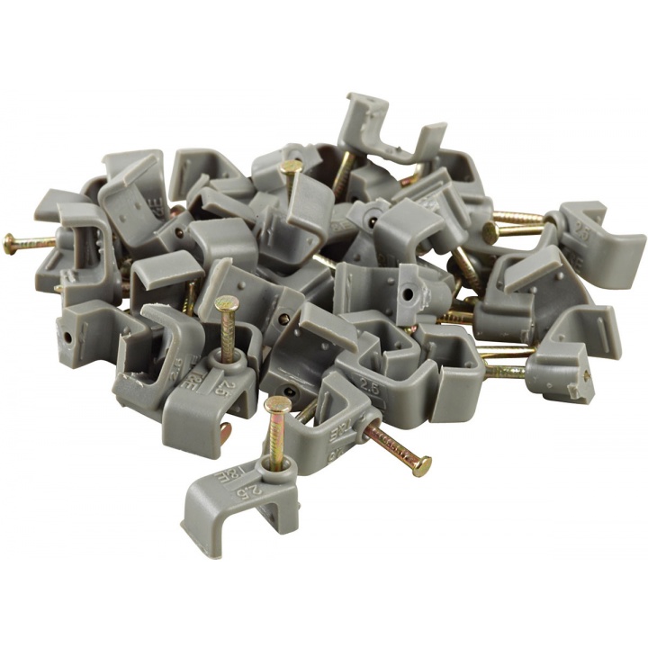 1mm Grey Twin & Earth Clips Pk 20