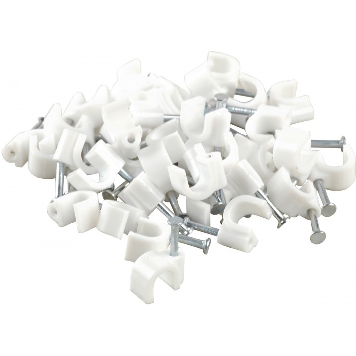 6mm Round Clips White
