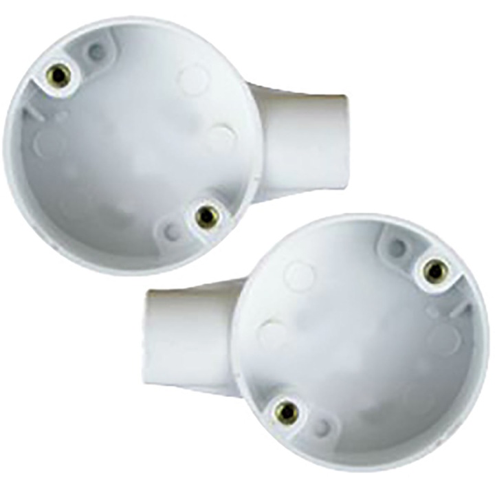 20mm White Conduit Terminal Box Pack of 2