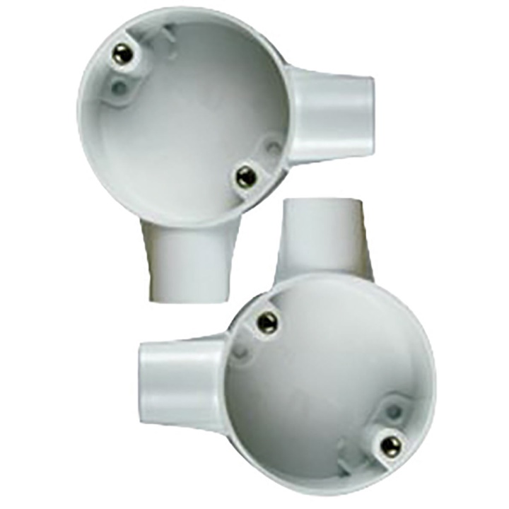 20mm White Conduit Angle Box Pack of 2