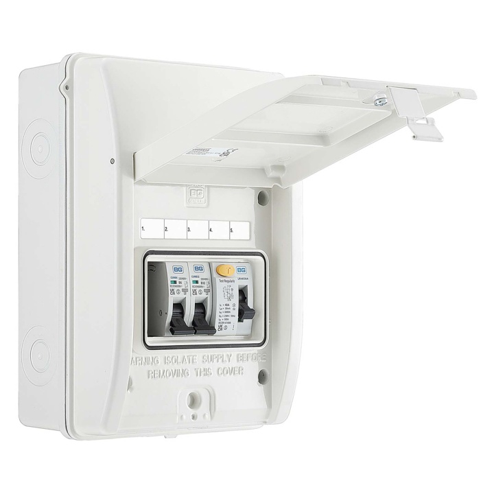 BG Fortress Metal 2 Way Populated Garage Consumer Unit