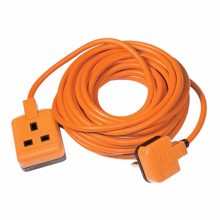 Masterplug 5m 1G Heavy Duty Orange Extension Lead