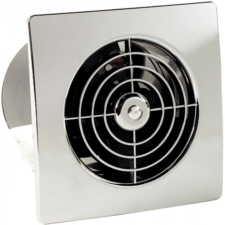 Manrose 100mm Wall Fan Chrome Low Profile Timer Model