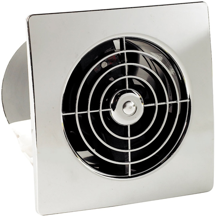 Manrose 100mm Wall Fan Chrome Low Profile Timer Model
