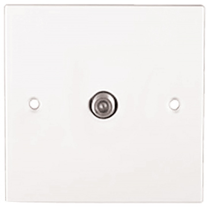 1 Gang Satellite Outlet White