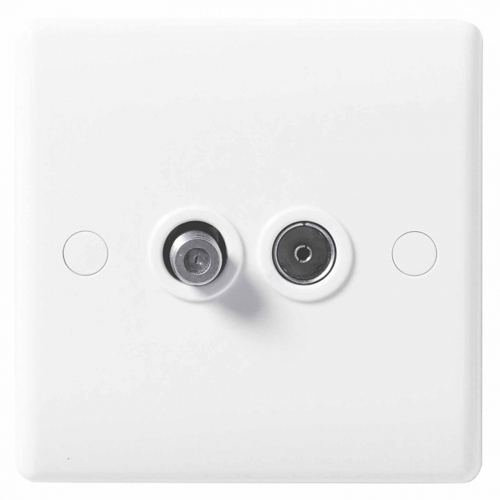 BG Nexus Moulded 2 Gang Satellite And Co-Axial Socket
