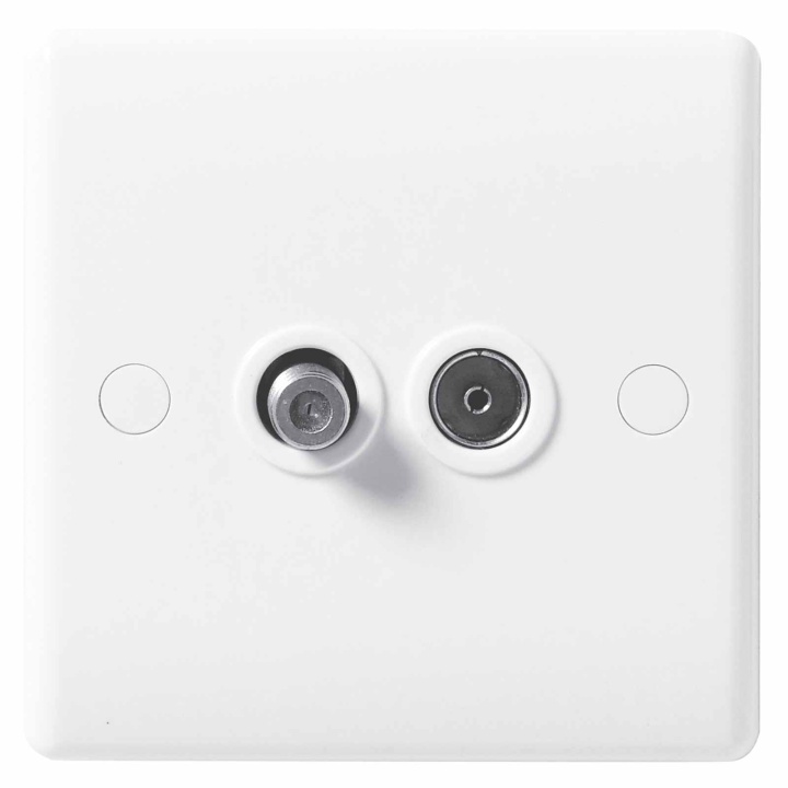 BG Nexus Moulded 2 Gang Satellite And Co-Axial Socket