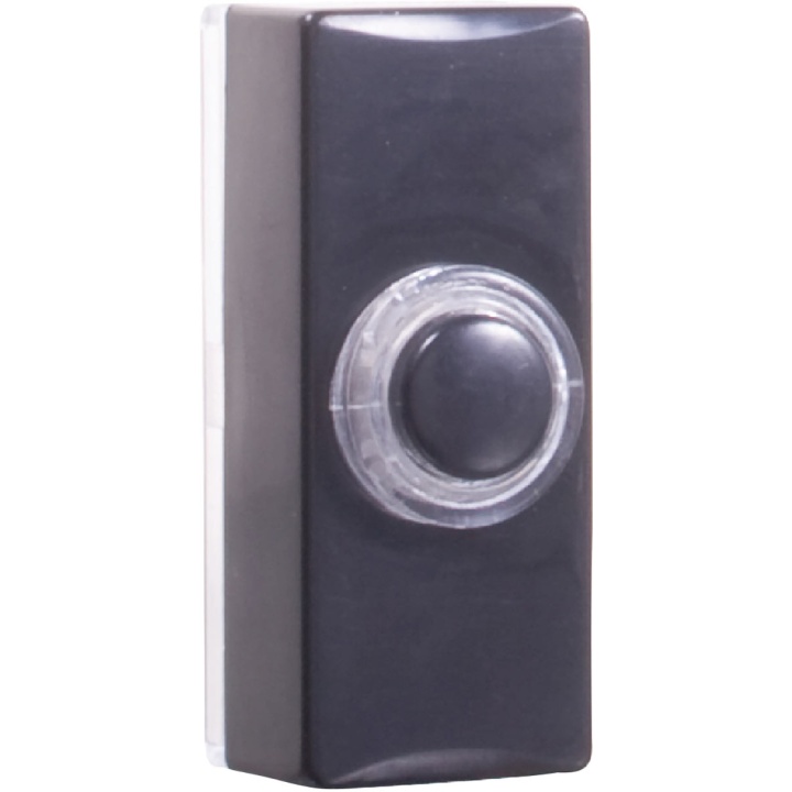Byron Black Illuminated Bell Push