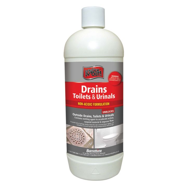 Knockout Drain, Toilet & Urinal Unblocker 1L