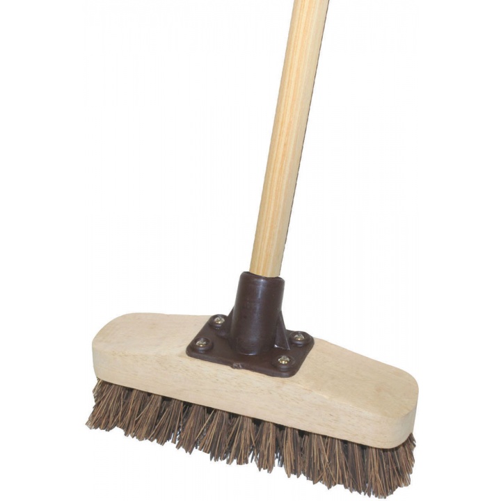 Stiff Bassine Scrubbing Brush With Handle 225mm (9")