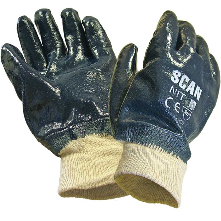 Nitrile Knit Wrist Heavy-Duty Gloves
