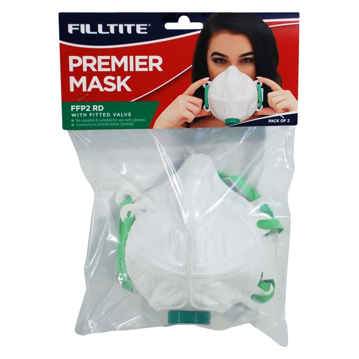 Filltite FFP2 Premier Dust Masks With Valve Pack of 2