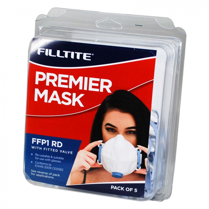 Filltite FFP1 Premier Dust Masks With Valve Pack of 5