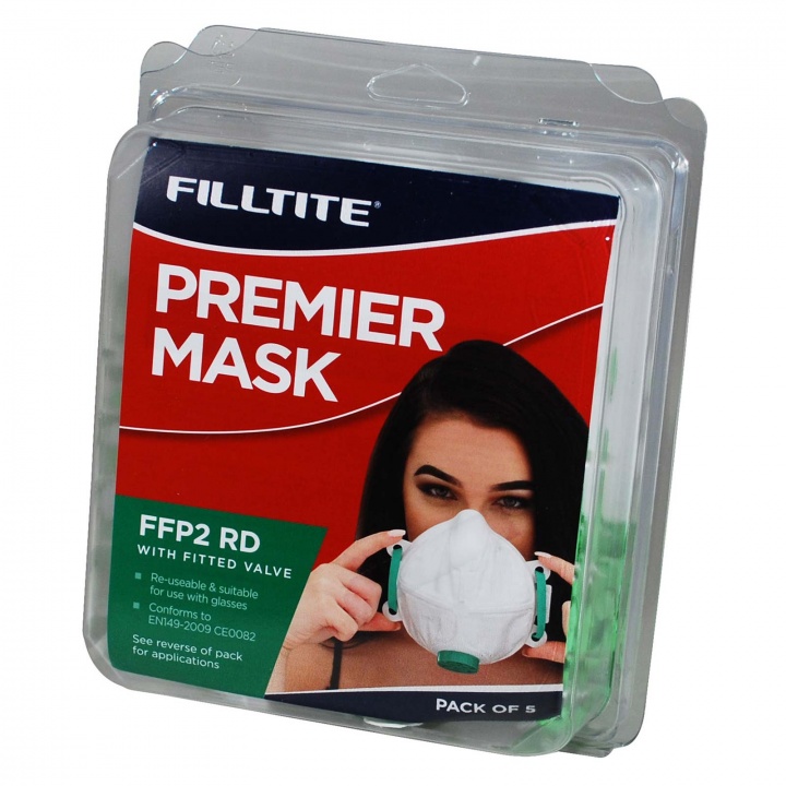 Filltite FFP2 Premier Dust Masks With Valve Pack of 5