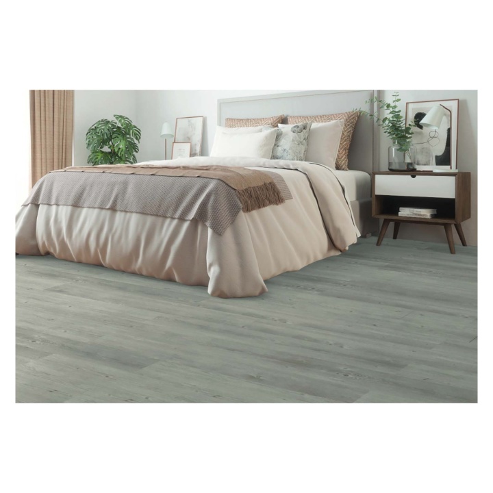 Luxury Rigid Click Silver Oak SPC Vinyl Flooring with Integrated