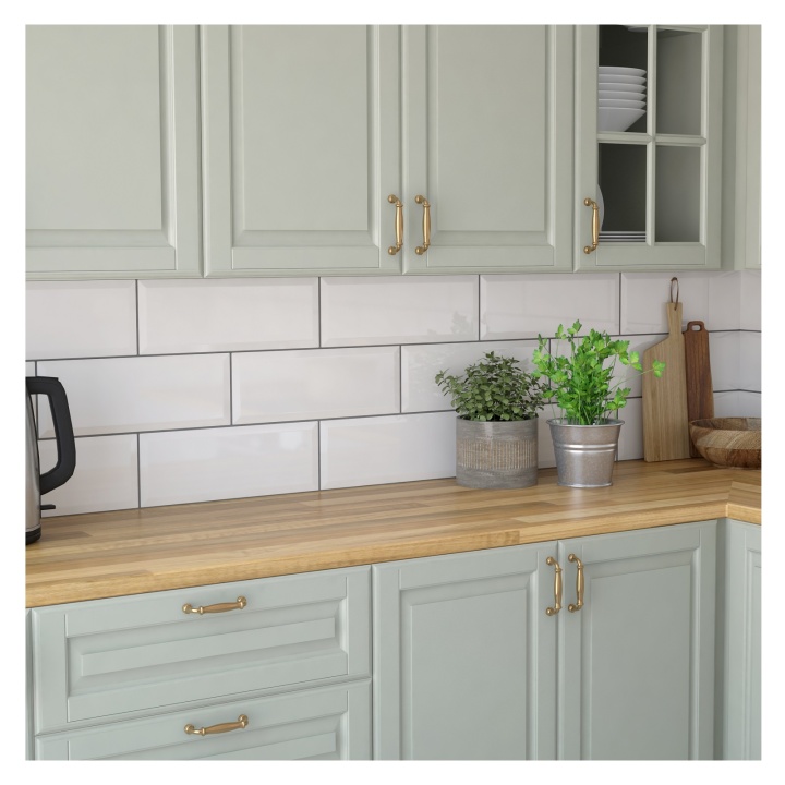 Form Glazed Winter White Ceramic Wall Tile 150 x 400mm Selco