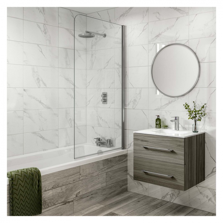 Icon Calacatta Gloss White Ceramic Decor Wall Tile 250 x 500mm