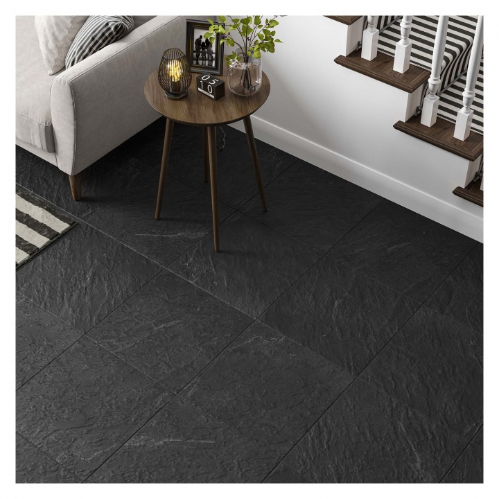 Oakley Matt Black Porcelain Floor Tile 450 x 450mm