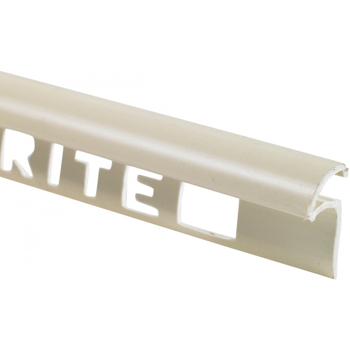 Ivory PVC Round Profile Tile Trim 9mm x 2.5m