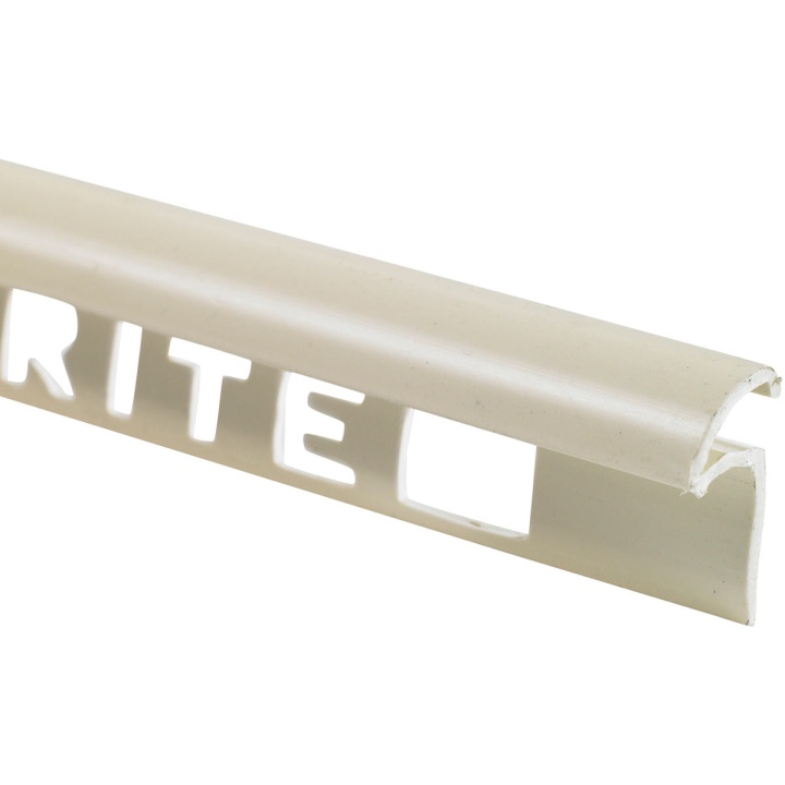 Ivory PVC Round Profile Tile Trim 9mm x 2.5m