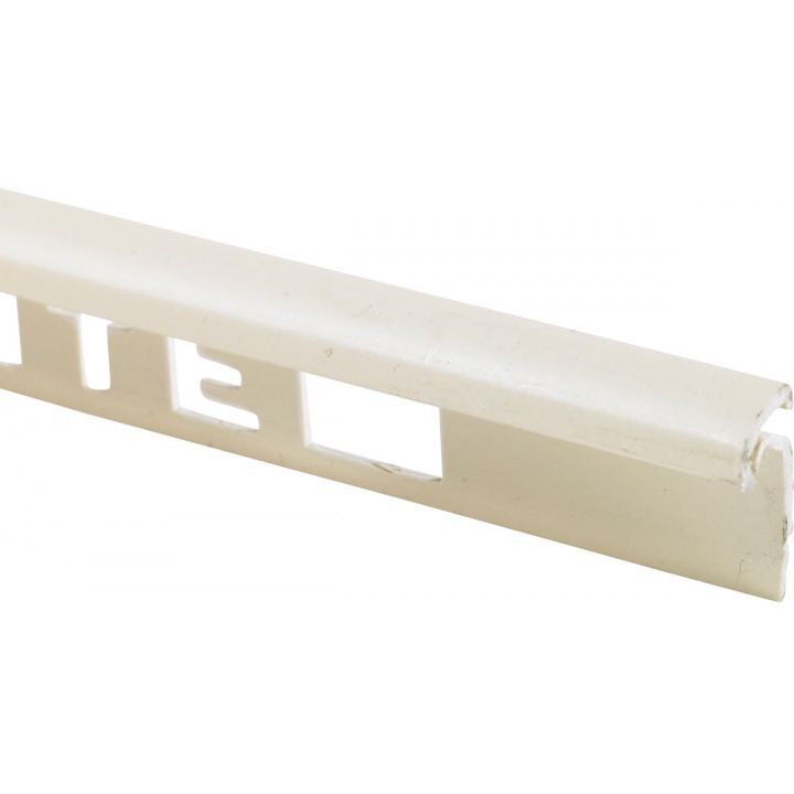 Ivory PVC Round Profile Tile Trim 7mm x 2.4m