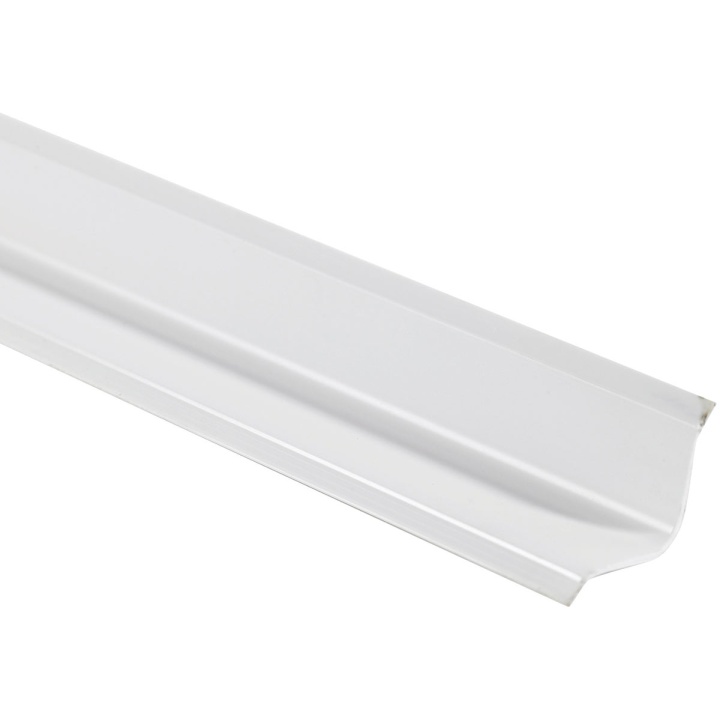 White L Shaped Overtile Bath Trim 1.8m