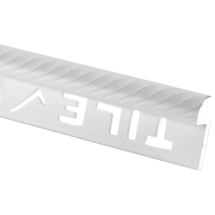 White PVC Rope Profile Tile Trim 7mm x 2.5m
