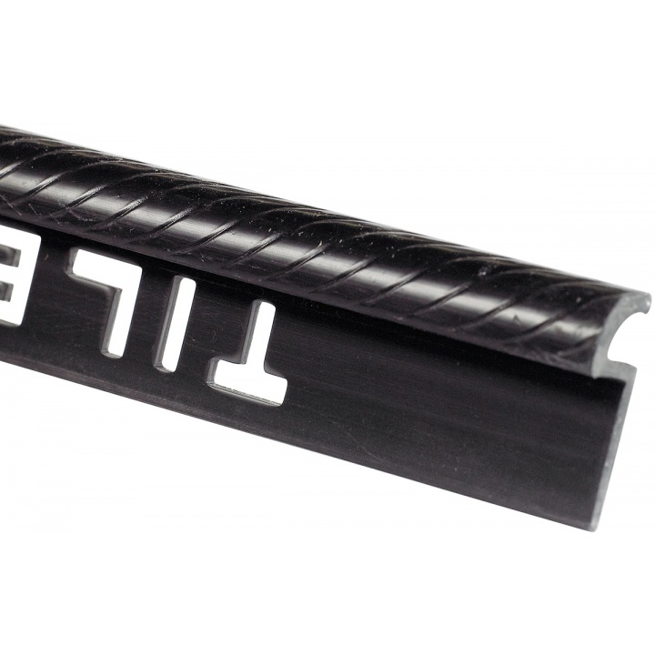 Black PVC Rope Profile Tile Trim 7mm x 2.4m
