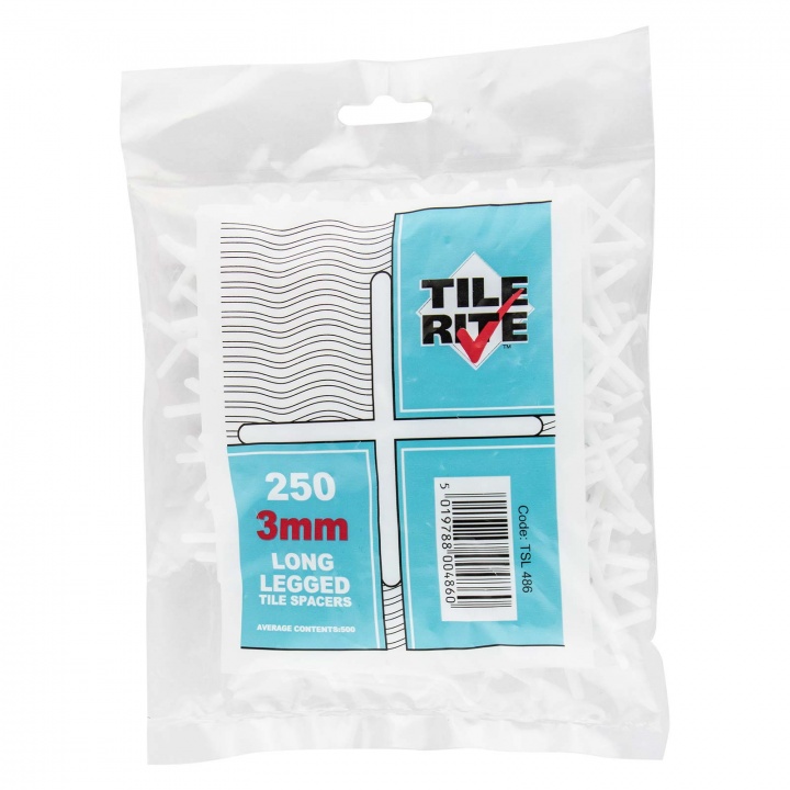 3mm Long Leg Tile Spacers (Pk 250)