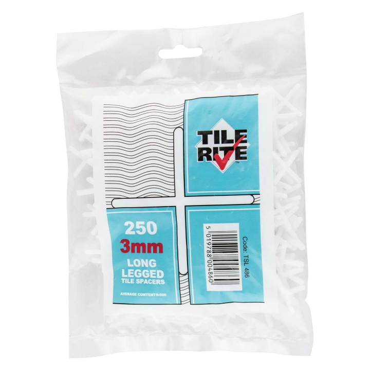 3mm Long Leg Tile Spacers Pack of 250 Selco