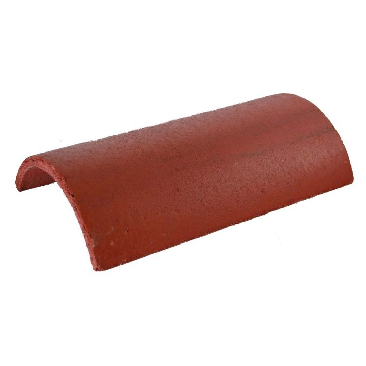 Redland Half Round Ridge Tile Rustic Red 256 x 450 x 98mm 