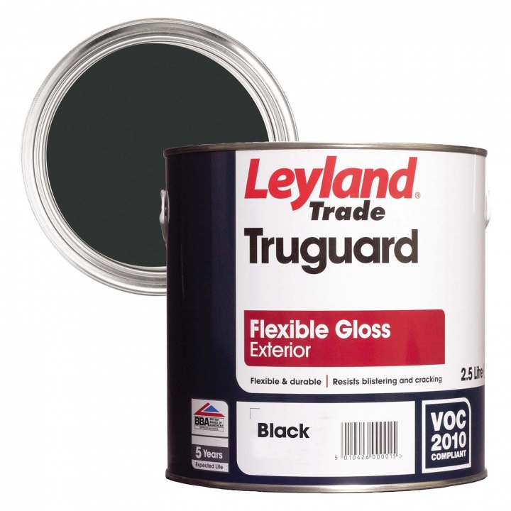 Leyland Truguard Flexible Exterior Gloss Black 2.5ltr
