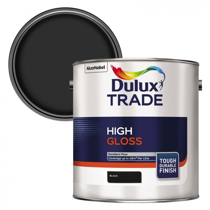 Dulux Trade High Gloss Black 2.5ltr