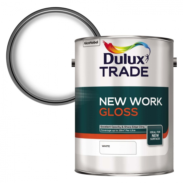 Dulux Trade New Work Gloss White 5ltr