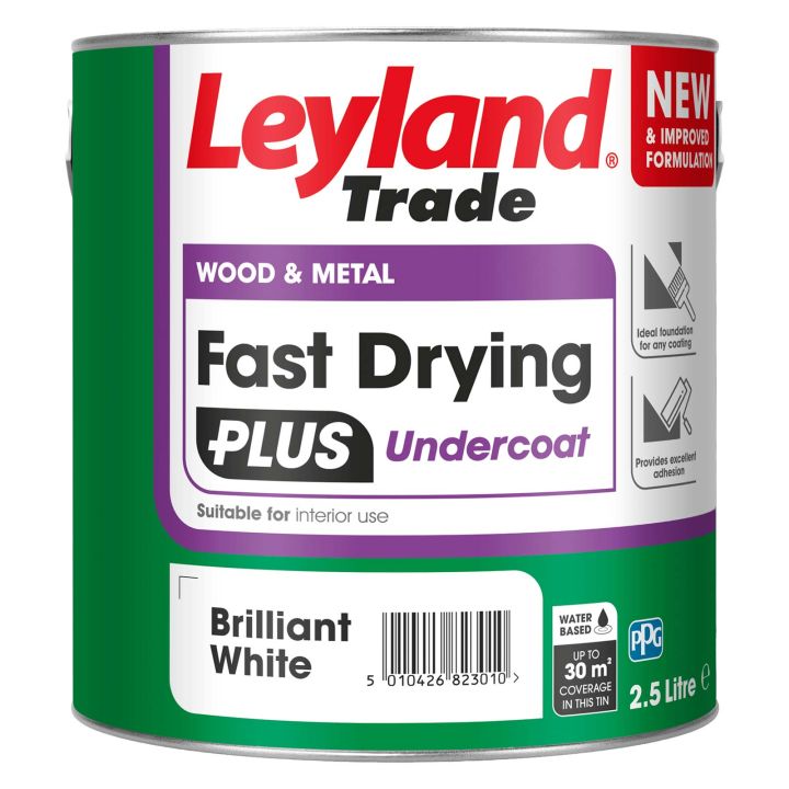 Leyland Trade Fast Drying Plus Undercoat White 2.5L