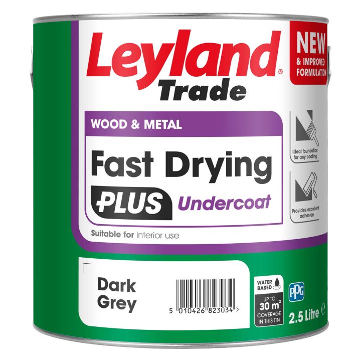 Leyland Trade Fast Drying Plus Undercoat Dark Grey 2.5L