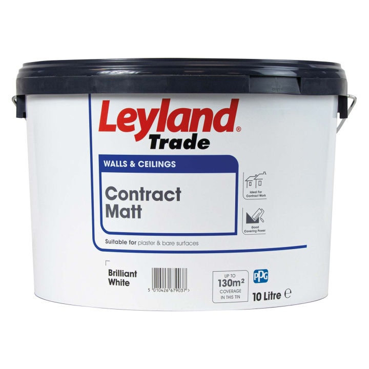 Leyland Trade Contract Matt Emulsion Brilliant White 10ltr Selco