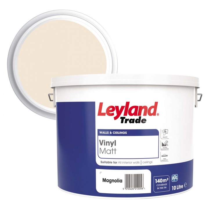 Leyland Trade Vinyl Matt Emulsion Magnolia 10ltr