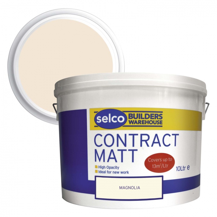 Selco Contract Matt Emulsion Magnolia 10ltr