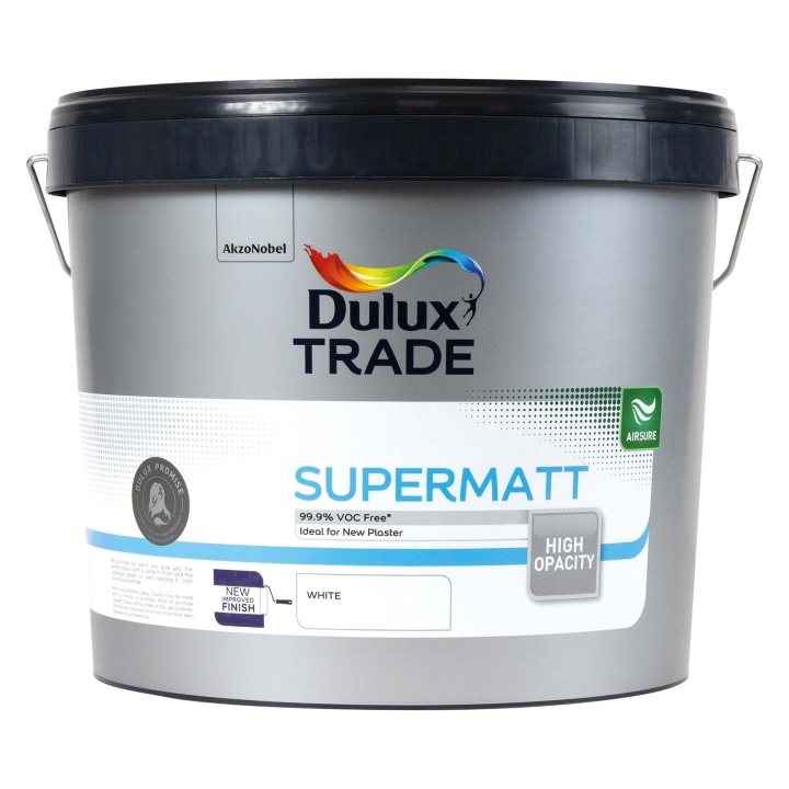 Dulux Trade Supermatt Emulsion White 10ltr Selco