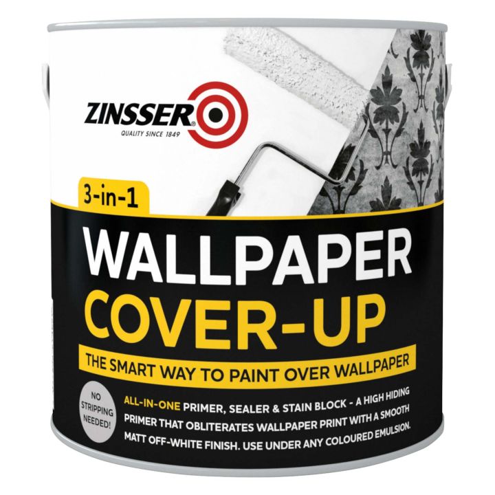 Zinsser 3-in-1 Wallpaper Cover-Up Matt White 2.5L